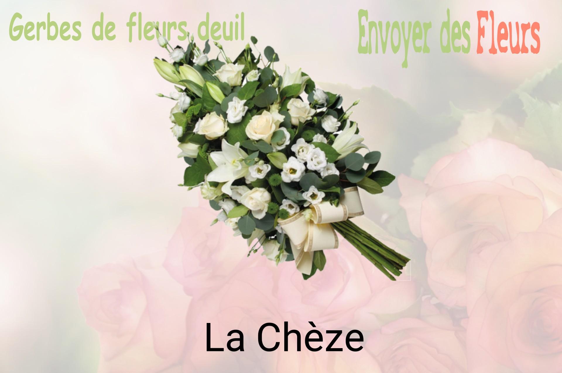 Gerbe de fleurs de deuil livrée à La Chèze